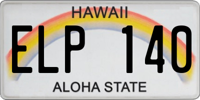 HI license plate ELP140