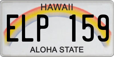 HI license plate ELP159