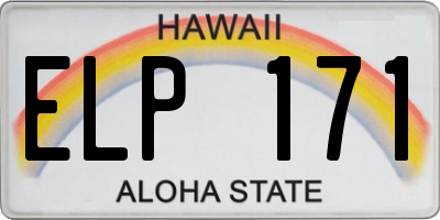 HI license plate ELP171