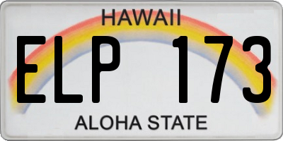 HI license plate ELP173