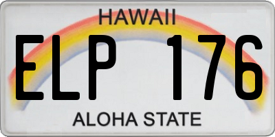 HI license plate ELP176