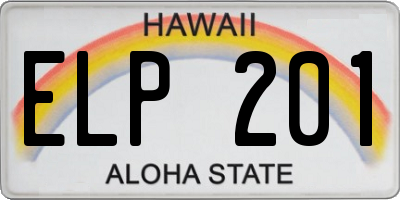 HI license plate ELP201