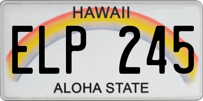 HI license plate ELP245