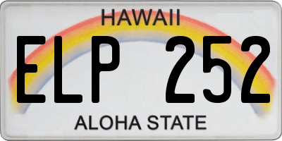 HI license plate ELP252