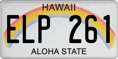 HI license plate ELP261