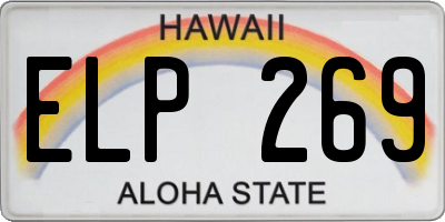 HI license plate ELP269