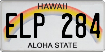 HI license plate ELP284