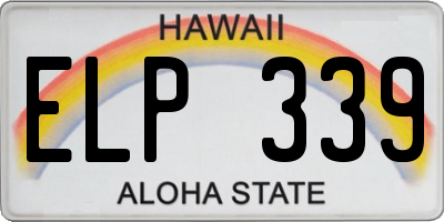 HI license plate ELP339