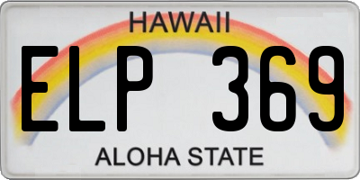 HI license plate ELP369