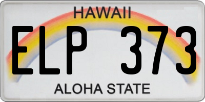 HI license plate ELP373