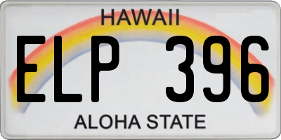 HI license plate ELP396