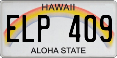HI license plate ELP409