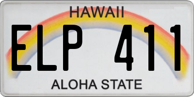 HI license plate ELP411
