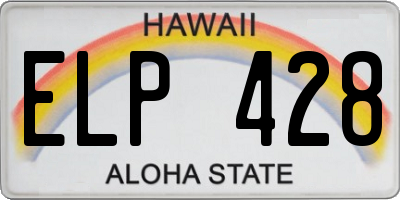 HI license plate ELP428