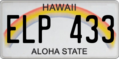 HI license plate ELP433