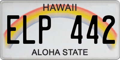 HI license plate ELP442