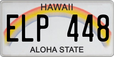 HI license plate ELP448