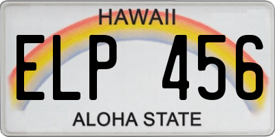 HI license plate ELP456