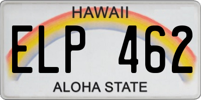 HI license plate ELP462