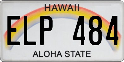 HI license plate ELP484