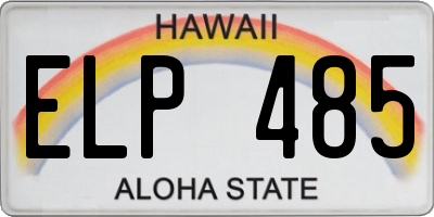 HI license plate ELP485
