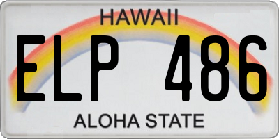 HI license plate ELP486