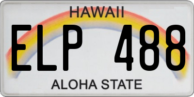 HI license plate ELP488