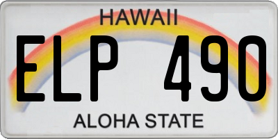 HI license plate ELP490