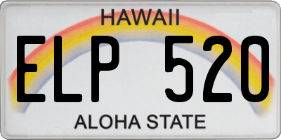HI license plate ELP520