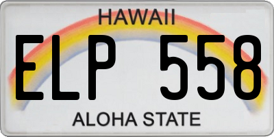 HI license plate ELP558