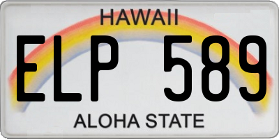 HI license plate ELP589