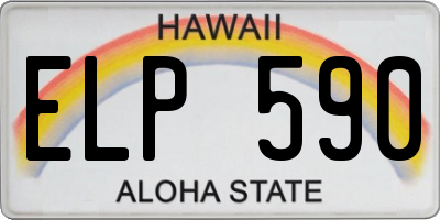HI license plate ELP590
