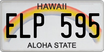 HI license plate ELP595