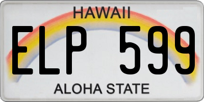 HI license plate ELP599