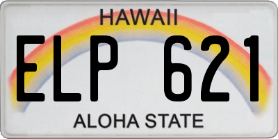 HI license plate ELP621