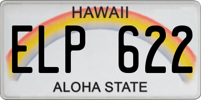 HI license plate ELP622