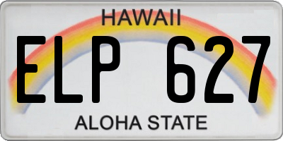 HI license plate ELP627