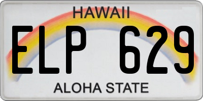 HI license plate ELP629