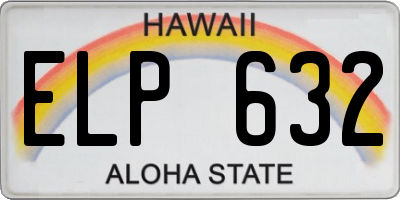 HI license plate ELP632