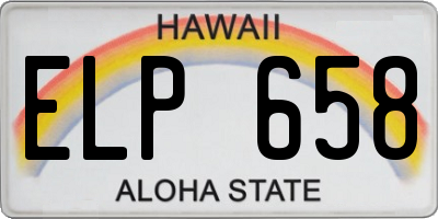 HI license plate ELP658