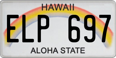 HI license plate ELP697