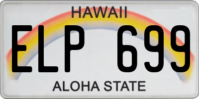 HI license plate ELP699