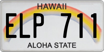 HI license plate ELP711