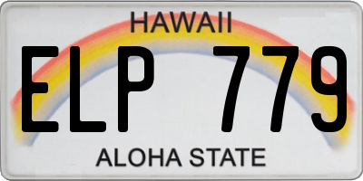 HI license plate ELP779
