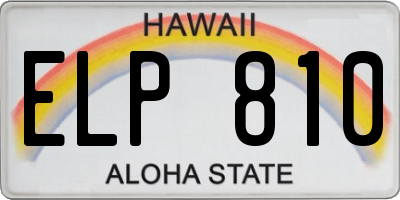HI license plate ELP810