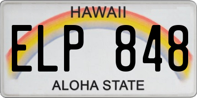 HI license plate ELP848