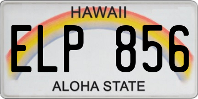 HI license plate ELP856