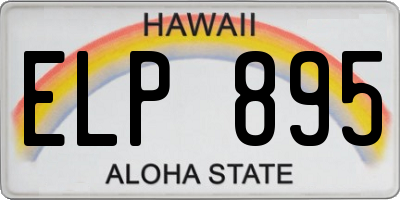 HI license plate ELP895