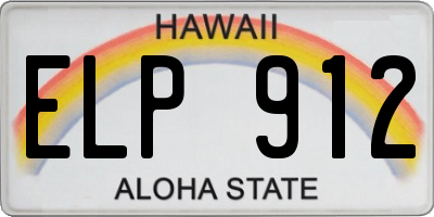 HI license plate ELP912