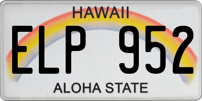 HI license plate ELP952